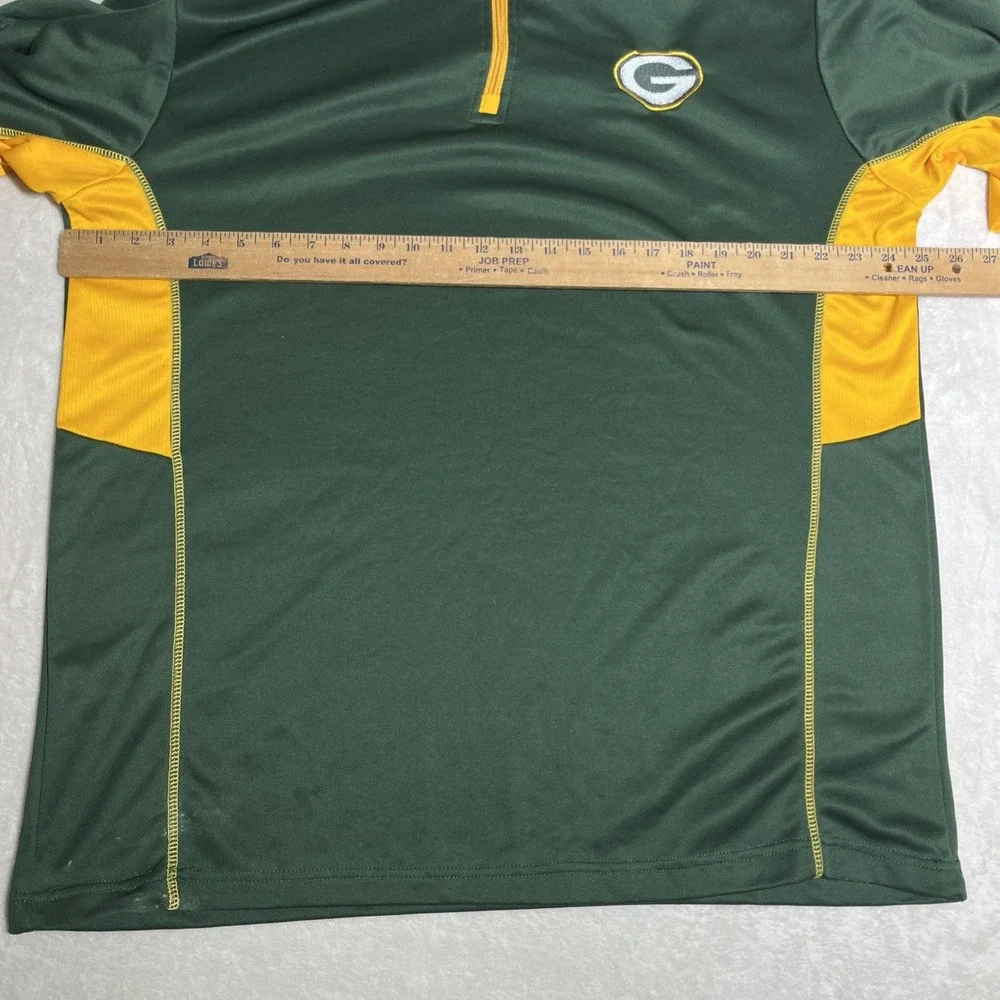 NFL Team Apparel Men's Green Bay Packers Quarter-zip Pullover Size LT Large Tall